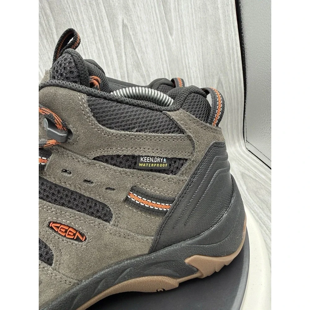 KEEN Headout Mens Size 9 Black Olive Orange Waterproof Hiking Boots 1028306 NEW
